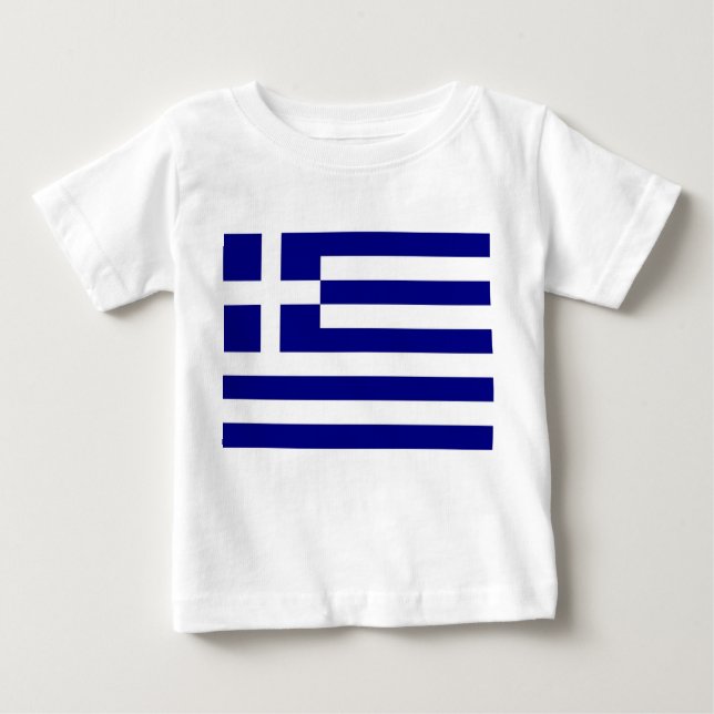 Camiseta bebé con bandera de Grecia (Anverso)
