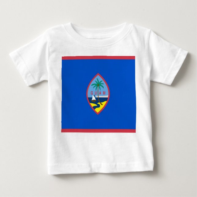 Camiseta bebé con bandera de Guam, EE.UU. (Anverso)