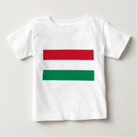 Camiseta bebé con bandera de Hungría