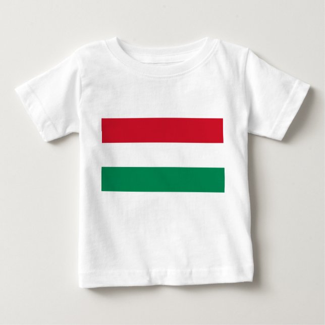 Camiseta bebé con bandera de Hungría (Anverso)