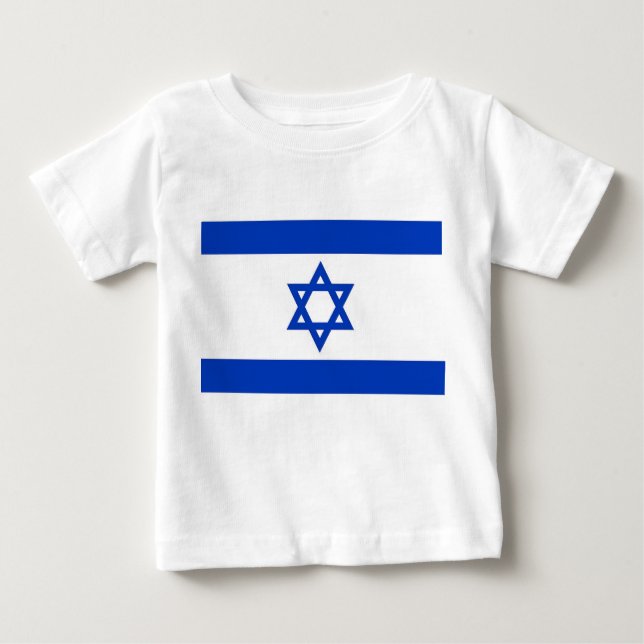Camiseta bebé con bandera de Israel (Anverso)