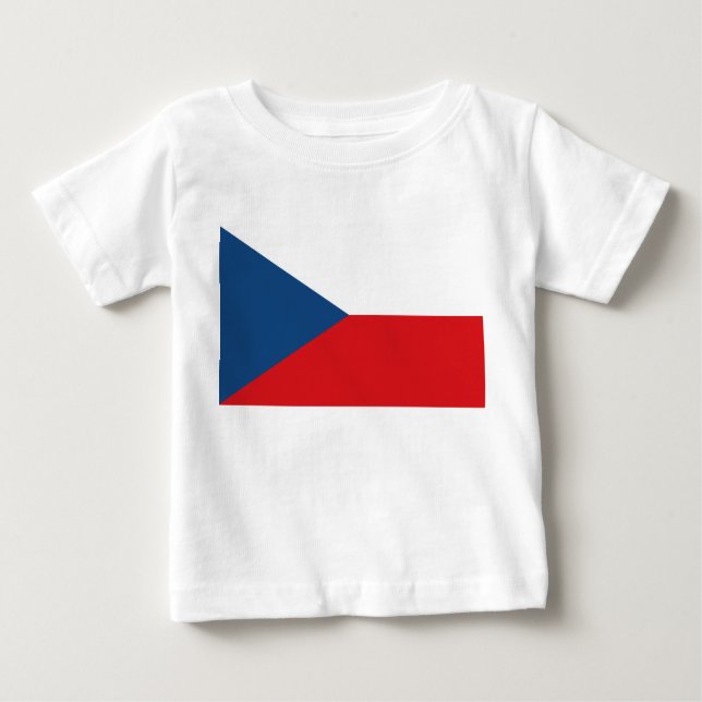 Camiseta bebé con bandera de la República Checa (Anverso)