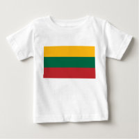 Camiseta bebé con bandera de Lituania