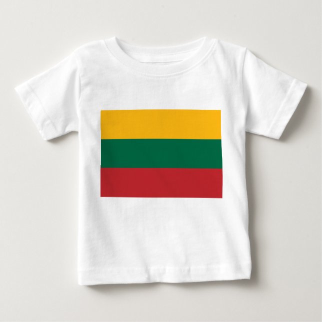 Camiseta bebé con bandera de Lituania (Anverso)