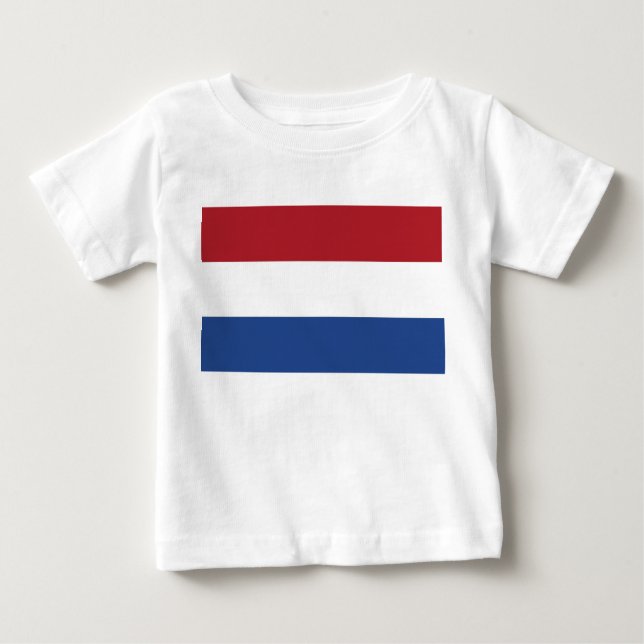 Camiseta bebé con bandera de los Países Bajos (Anverso)
