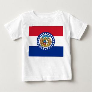 Camiseta bebé con bandera de Misuri, EE.UU.