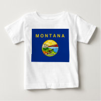 Camiseta bebé con bandera de Montana, EE.UU.