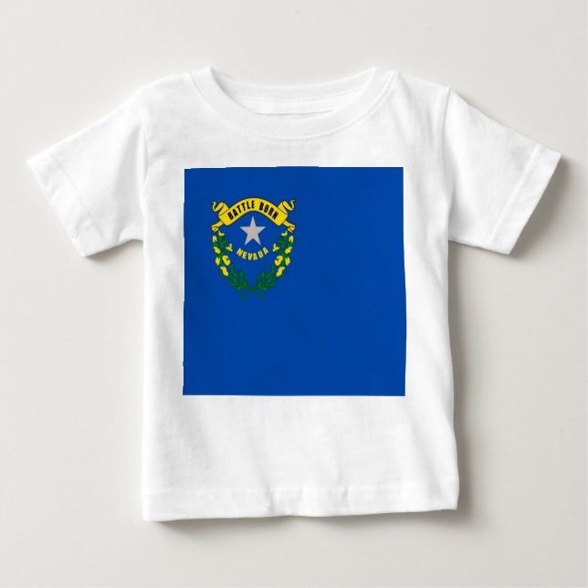 Camiseta bebé con bandera de Nevada (Anverso)