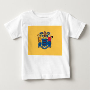 Camiseta bebé con bandera de Nueva Jersey, EE.UU.