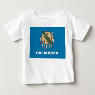Camiseta bebé con bandera de Oklahoma