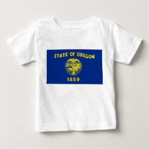 Camiseta bebé con bandera de Oregón