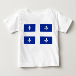 Camiseta bebé con bandera de Quebec