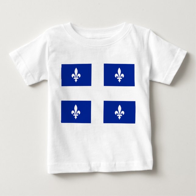 Camiseta bebé con bandera de Quebec (Anverso)