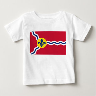 Camiseta bebé con bandera de San Luis, Misuri