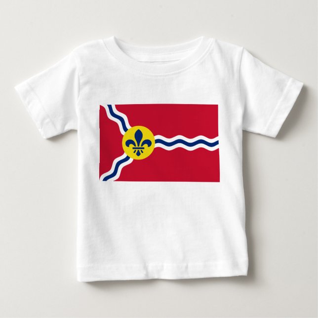 Camiseta bebé con bandera de San Luis, Misuri (Anverso)