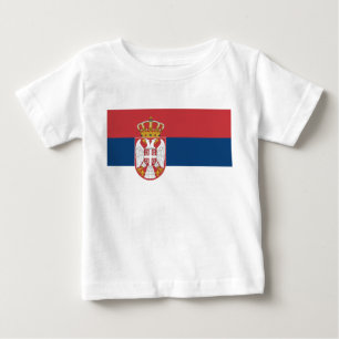 Camiseta bebé con bandera de Serbia