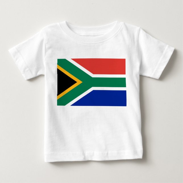 Camiseta bebé con bandera de Sudáfrica (Anverso)