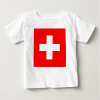 Camiseta bebé con bandera de Suiza