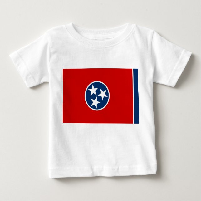 Camiseta bebé con bandera de Tennessee, EE.UU. (Anverso)