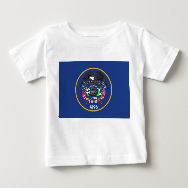 Camiseta bebé con bandera de Utah (Anverso)
