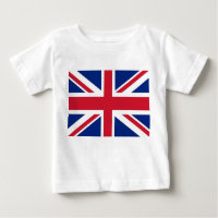 Camiseta bebé con bandera del Reino Unido