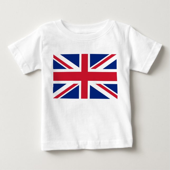 Camiseta bebé con bandera del Reino Unido (Anverso)