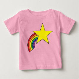Camiseta bebé con diseño de estrella arco iris y a