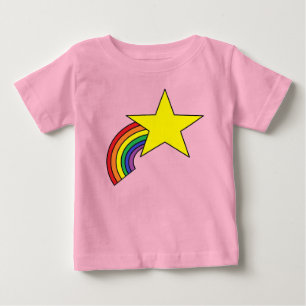Camiseta bebé con diseño de estrella arco iris y a