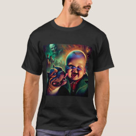 Camiseta Bebé con el Mascota Pitbull y fantasmas