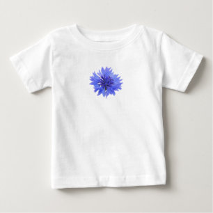Camiseta bebé con flor de maíz azul