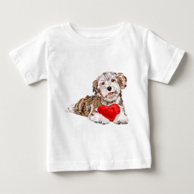 Camiseta bebé con regalo de corazón para usted (Anverso)