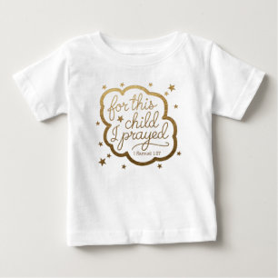 Camiseta bebé con versículo de la Biblia 1 Samuel