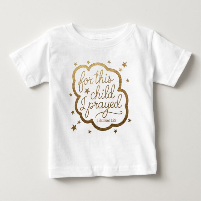 Camiseta bebé con versículo de la Biblia 1 Samuel  (Anverso)