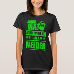 Camiseta Bebe conmigo el día de San Patricio Soy soldador