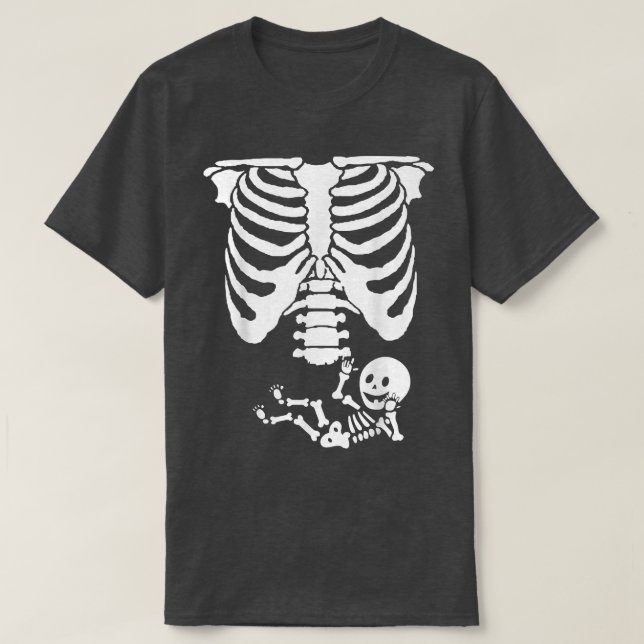 Camiseta Bebé costillas de esqueleto  (Diseño del anverso)