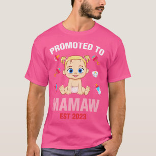 Camiseta Bebé Cute Promocionado A Mamaw Est 2023 Cumpleaños