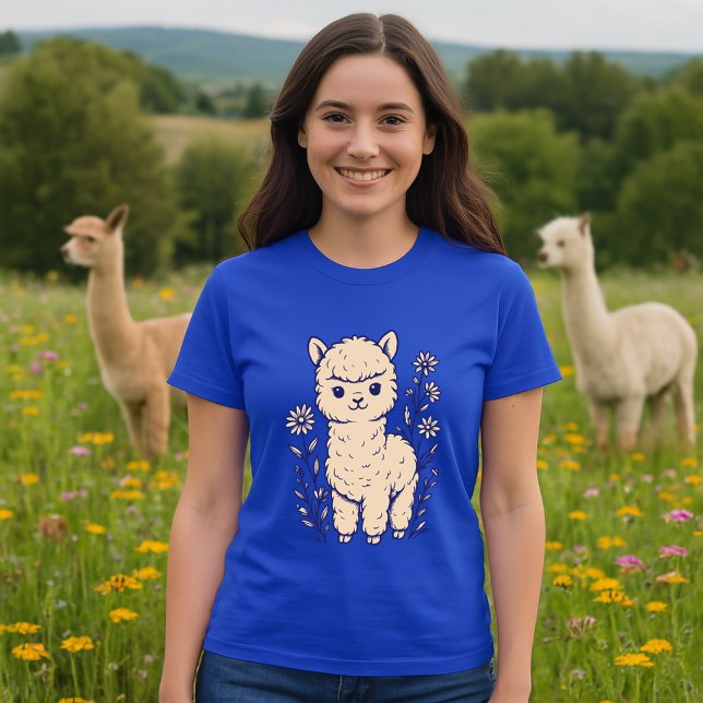 Camiseta Bebé de Alpaca y Flores Silvestres (Subido por el creador)