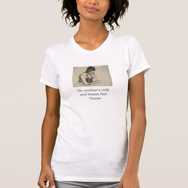 Camiseta Bebé de amamantamiento de la madre de Mary Cassatt (Anverso)