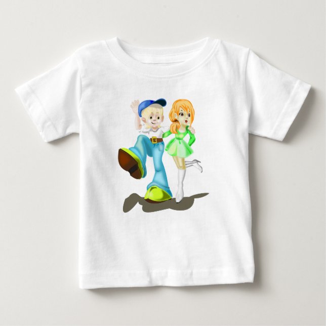 Camiseta bebé de amigos felices (Anverso)