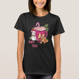 Camiseta Bebé de cacao caliente hace frío fuera de Snowman