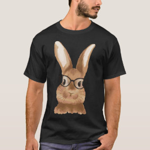 Camiseta bebé de conejo con gafas para hombres mujeres niño