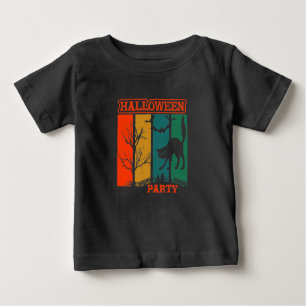 Camiseta bebé de Fiesta de gato de Halloween