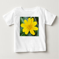 Camiseta bebé de flores amarillas soleadas