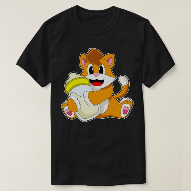 Camiseta Bebé de gato Leche (Diseño del anverso)