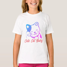 Camiseta Bebé de gato lindo