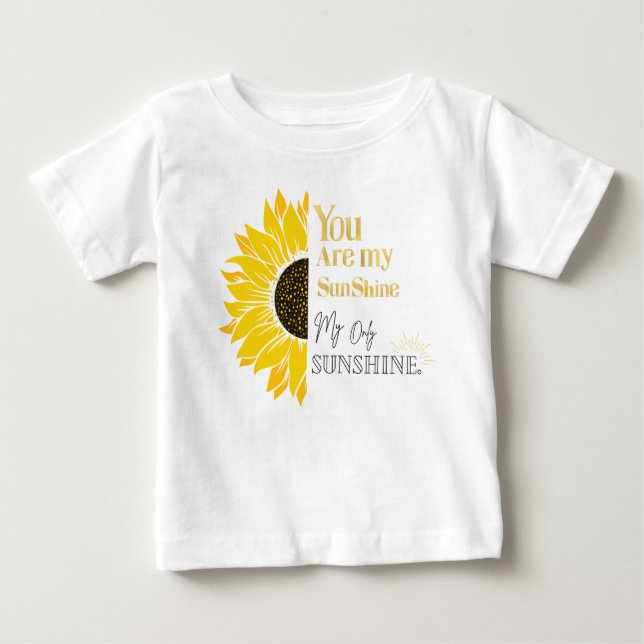 Camiseta bebé de girasol dorado (Anverso)