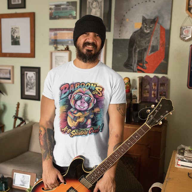 Camiseta Bebé de Groovy: los babuinos son solublemente geni (Subido por el creador)