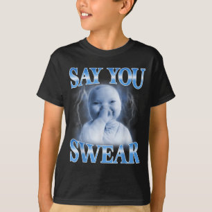 Camiseta Bebé de IA divertido riendo dice que juras sosteni