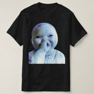 Camiseta Bebé de IA sosteniendo meme de risa Tendencia vira