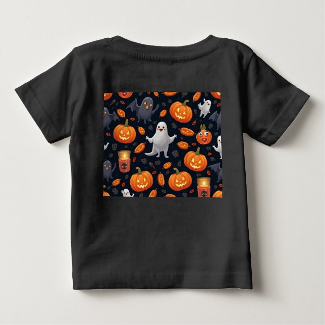 Camiseta bebé de la celebración de Halloween (Reverso)